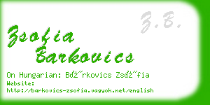 zsofia barkovics business card